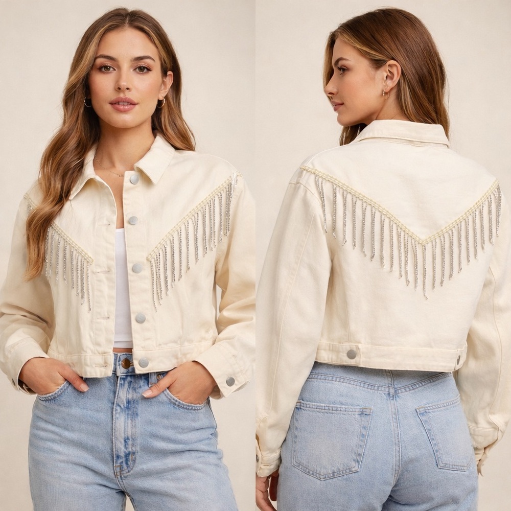 Like new country concert fringe statement piece womens size large
